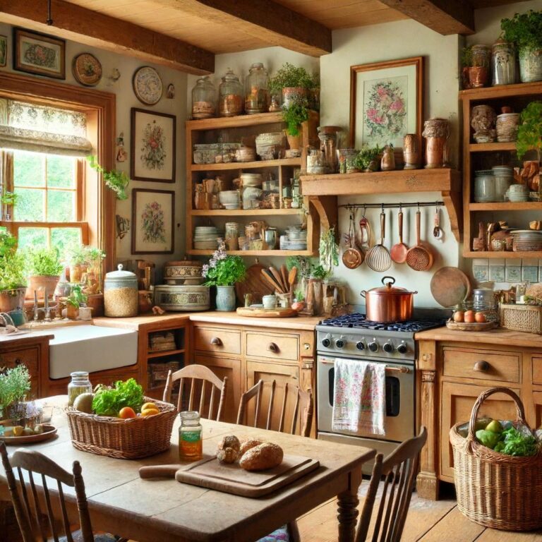 full view of kitchen cottagecore style